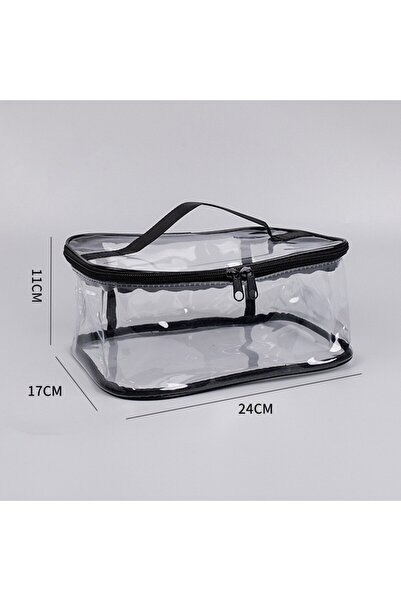 choice2 Black-1pc Transparent Mesh Zipper Toy Storage Bag - Large Capacity Pu...