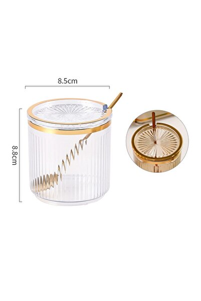 Choice1 transparent Seasoning Jar With Spoon Household Kitchen Exquisite Seas...