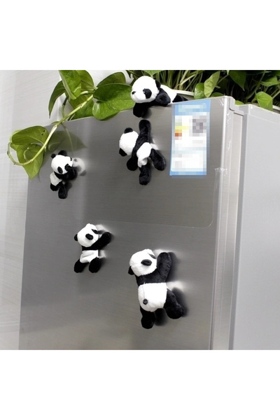 Choice WHITE Cute Soft Plush Panda Magnet - Oval Fabric Whiteboard & Fridge D...