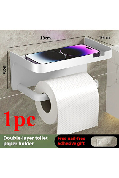 Choice1 white-1pc Toilet Paper Holder Plastic Storage Rack Kitchen Towel Plac...