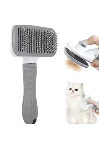 Choice5 Gray Pet Dog Brush Cat Comb Self Cleaning Pet Hair Remover For Dogs C...