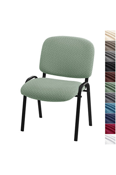 Choice13 1set A6 Chair Cover 1/4/6sets Jacquard Split Low Back Chair Covers E...
