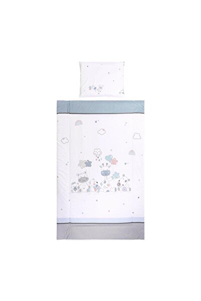 LORELLİ 3-piece bed linen Top Bottom Set , ranforce Cotton , Cosy, Giraffe White