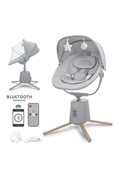 LORELLİ Електрическа бебешка люлка, Storky, Bluetooth, дистанционно управлени...