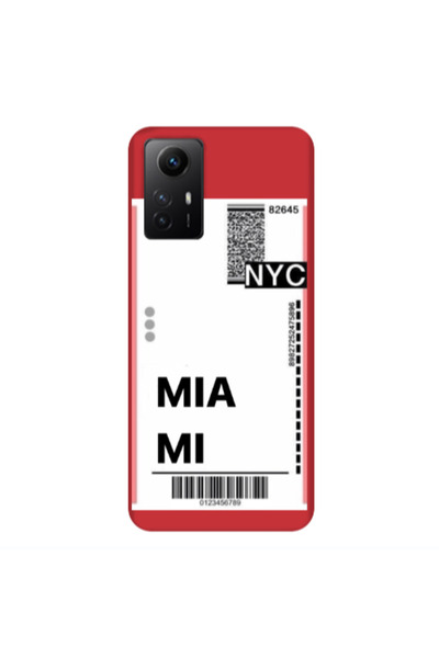 Other Xiaomi Redmi Note 12s Miami NYC Red Colored Silicone TPU Θήκη