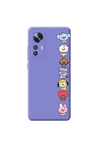 Other Xiaomi Mi 12 Lovely animals Purple Colored Silicone TPU Θήκη