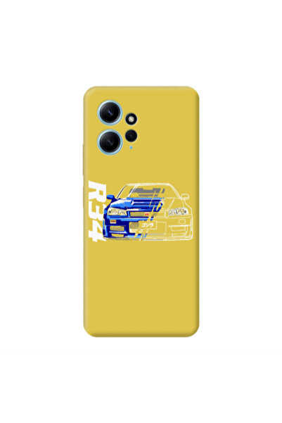 Other Xiaomi Redmi Note 12 4G Blue R34 Yellow Colored Silicone TPU Θήκη