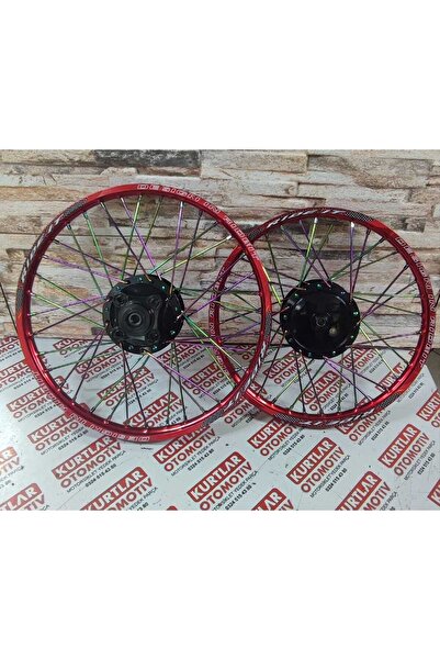 MTS Ride İt Komple Takım Jant Kırmızı Bukalemun 120x19 / 120x17 (Kampanalı Mo...
