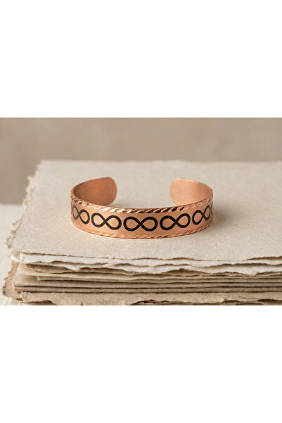 Erol Bakır Adjustable Copper Infinity Motif Bracelet