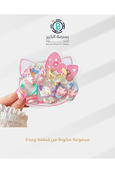 basmh مجموعة مشابك شعر 5 قطع ربطات للفتيات متعددة الأشكال والألوان