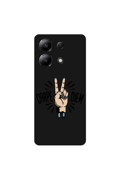 Other Xiaomi Redmi Note 13 4G Carpe Two Diem Black Colored Silicone TPU Θήκη