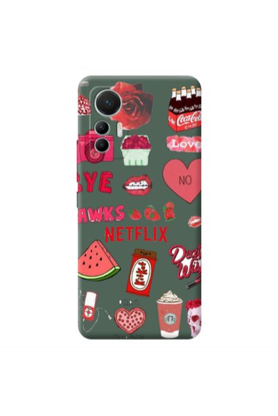 Other Xiaomi Mi 12 Lite pizza is my valentine Dark Green Colored Silicone TPU...