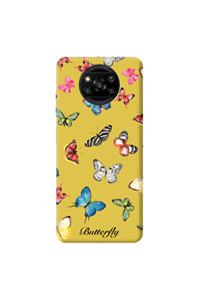 Other Xiaomi Poco X3 /X3 Pro Mixed Butterflys Yellow Colored Silicone TPU Θήκη