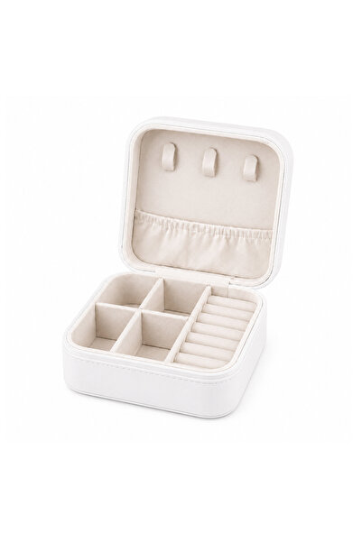 Lacoz Portable Travel Jewelry Organizer Box with Zipper Compact Jewelry Stora...