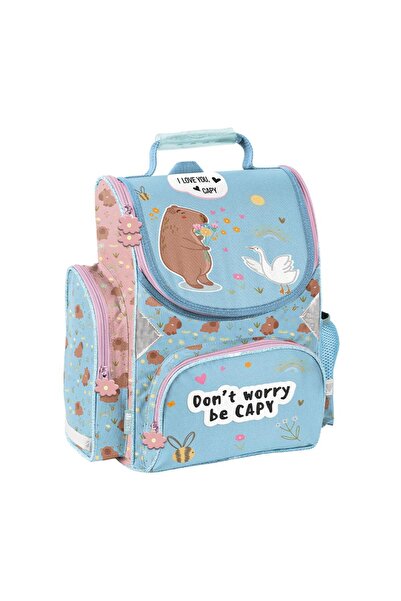 PASO Ghiozdan ergonomic, model Be Happy cu Capybara turcoaz-