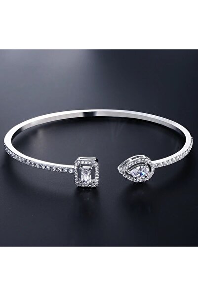 Choice1 Silver Color Luxury Geometry Gold Color Cuff Bangles For Women Fashio...