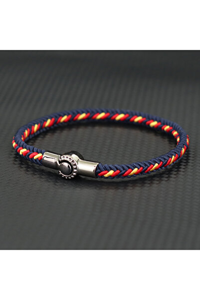 Choice11 S 18.5cm 7.3Inch navy New Handmade Ethnic Rope Bracelet Unisex Magne...