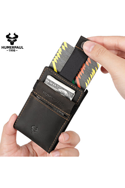 Choice black Anti-theft Rfid Holder Wallet for Men Genuine Leather Slim Bank ...