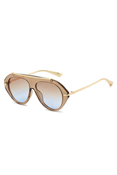 choice2 Champagne Tea Blue SEAMERGO Extra-large Pilot Sunglasses Man High-end...