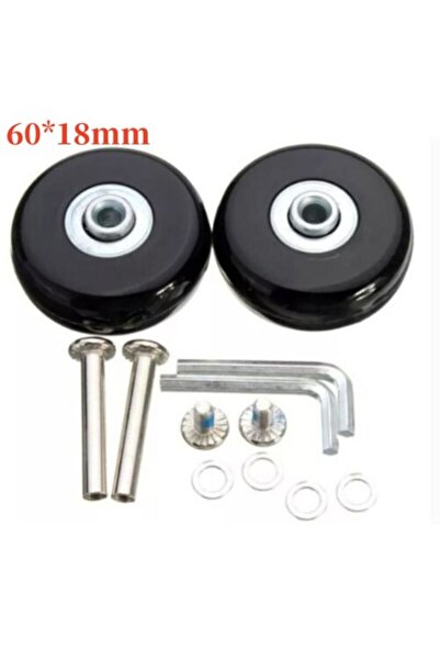 choice2 60mmx18mm-2pcs Casters Silent Repair Replacement Universal Durable Tr...