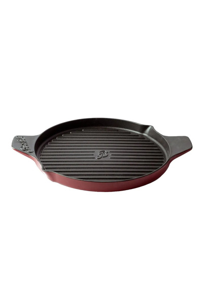 Berkel Plită grill din fontă, Berkel, Ø 32 cm, negru/roșu