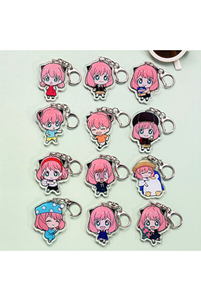 Choice 5 cm 13 1/12Pcs Anime SPY×FAMILY Anya Forger Acrylic Car Keychain Acce...