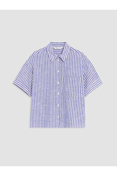 LC Waikiki Peak New Season Striped Oversize Women's Shirt
