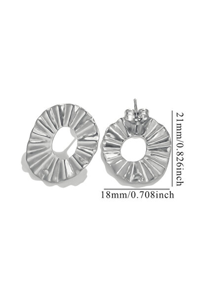 Choice6 JC717-SD 10pcs Stainless Steel Geometric Round Earring Stud Golden Ea...