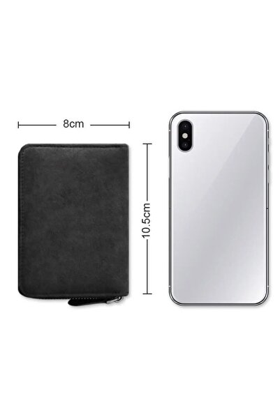 Choice3 ZHX0006-Black Multifunctional Card Bag 11 Cards Slot Holder Anti Dema...