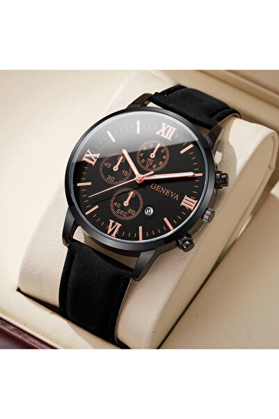Choice4 A Without Box Fashion Roma Dial Men's Watch Casual Leather Strap Men ...
