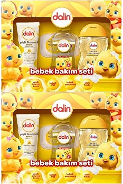 Dalin Bebek Bakım Seti 4 Parça (Kutulu) Yenidoğan Seti (Karma 2 Li Set)