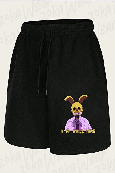 ZOKAWEAR Unisex Fnaf i Am Still Here Σορτς με στάμπα σχεδίου
