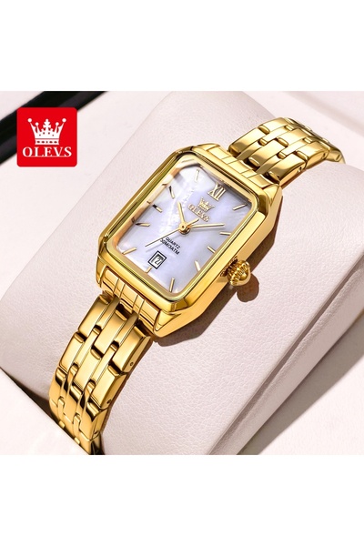 Choice1 ساعة يد نسائية فاخرة من ماركة Yes Coffee OLEVS 5616، ساعة كوارتز أنيق...
