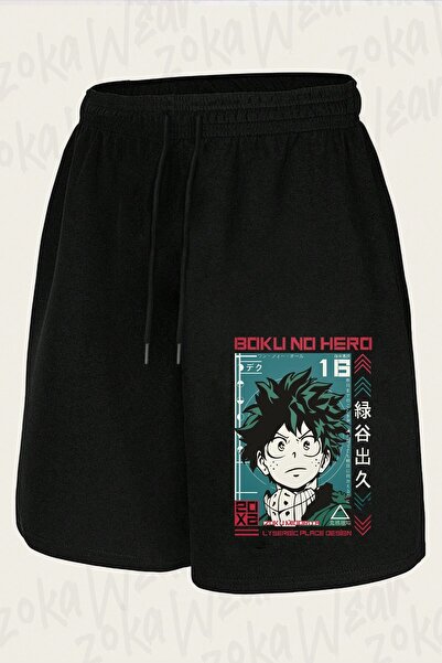 ZOKAWEAR شورت مطبوع بتصميم My Hero Academia Izuku Midoriya Hero للجنسين