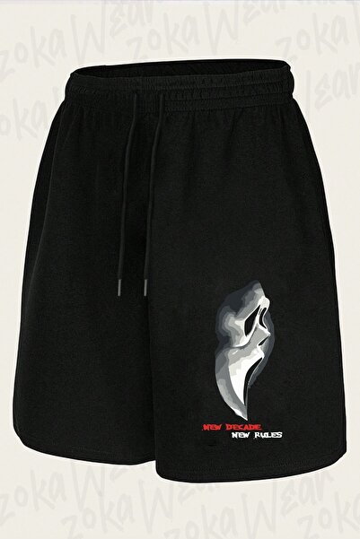 ZOKAWEAR Unisex kratke hlače sa štampanim dizajnom "Scream New Decade New Rules"