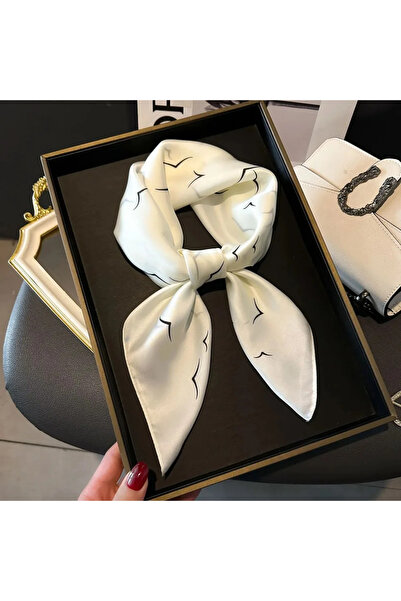 Choice6 وشاح مربع صغير فاخر بطبعة سلسلة 70x70 سم FJ418-32-11، وشاح رقبة رفيع ...