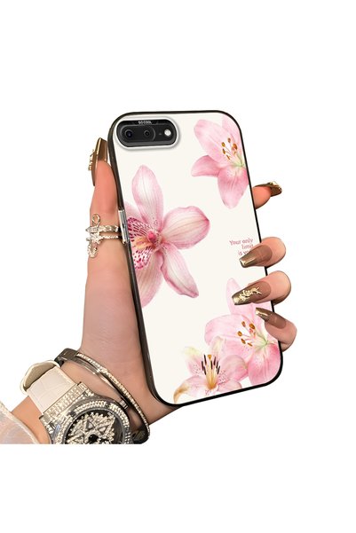 Hontinga حافظة هاتف متوافقة مع هاتف iPhone 8 Plus مصنوعة من السيليكون وذات حا...