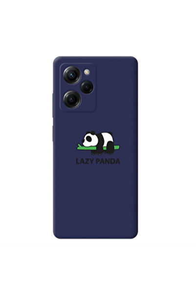 Other Xiaomi Poco X5 Pro Lazy panda Dark blue Colored Silicone TPU Θήκη