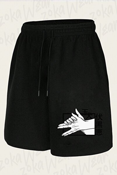 ZOKAWEAR Unisex Jujutsu Kaisen Megumi Fushiguro Hand Design Printed Shorts
