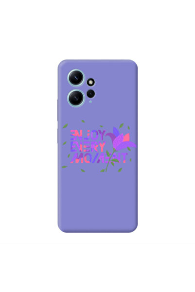 Other Xiaomi Redmi Note 12 4G Enjoy Every Moment Purple Colored Silicone TPU ...