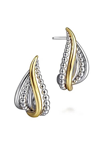 Choice E5042 Huitan Special Design Women Geometric Two Tone Stud Earrings Per...