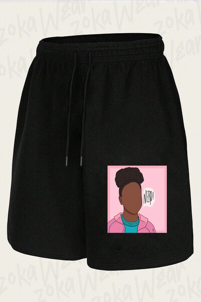ZOKAWEAR Unisex Stranger Things Nerd Erica Sinclair Design Printed Shorts