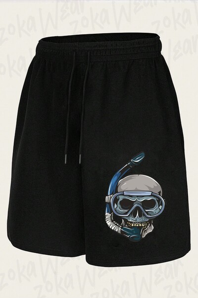 ZOKAWEAR Σορτς με στάμπα Unisex Swimmer Skeleton Design