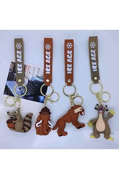 Choice4 6 cm set of 4 pcs Cartoon Figurine From The Ice Age Keychain Pendant