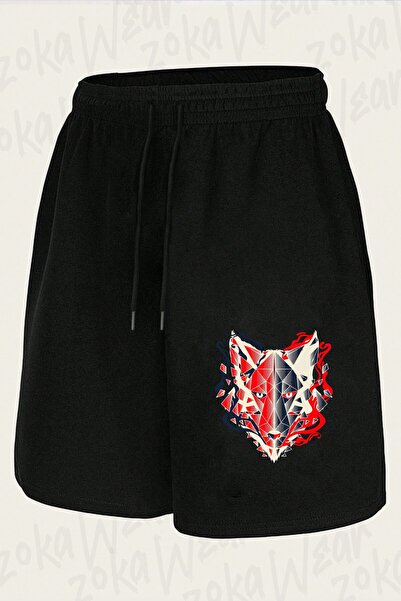 ZOKAWEAR Unisex Prism Wolf Design Printed Shorts