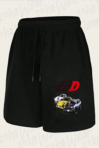 ZOKAWEAR Unisex Initial D Ae86 & Rx7 Sketch Design Printed Shorts