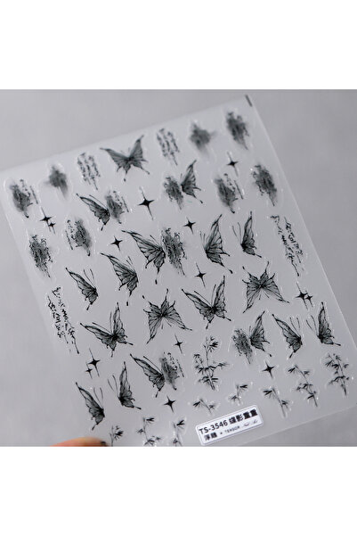 Choice9 ملصق أظافر NAILFYOU TS-3546 بتصميم فراشة ثلاثية الأبعاد، رقيق ومتين، ...