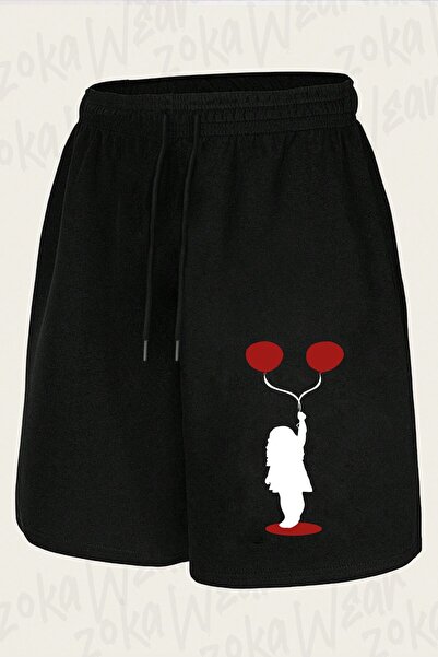 ZOKAWEAR Unisex Balloon Girl Design Printed Shorts