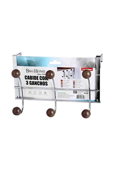 Tradesor Μεταλλική κρεμάστρα πόρτας 3 θέσεων - 57604