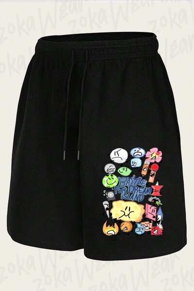 ZOKAWEAR شورت مطبوع بتصميم BFDI v15 للجنسين